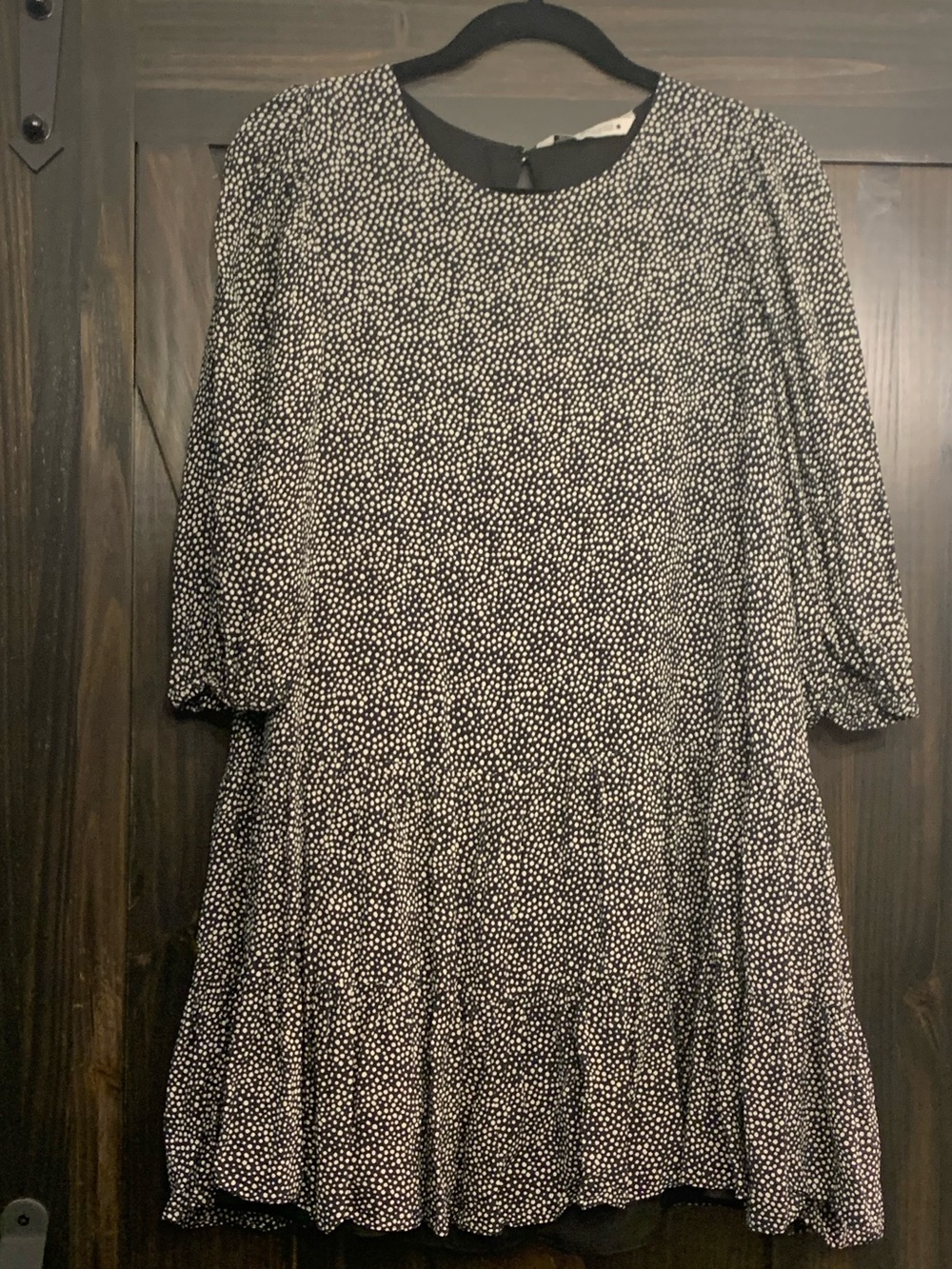 Zara Black and White Polka Dot Mini Dress